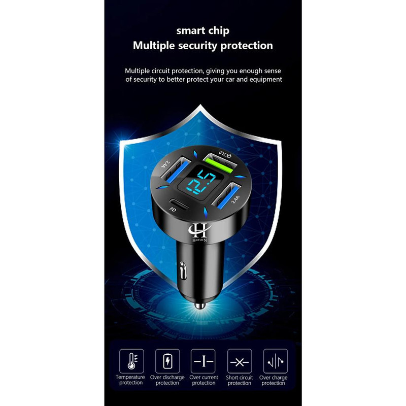 شارژر فندکی هارمن مدل PD4QC3