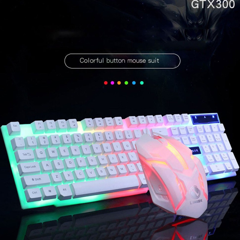 کیبورد و ماوس گیمینگ لایماید مدل GTX300-PINK VERSION، سوییچ ممبران، Full-Size، نورپردازی LED RGB