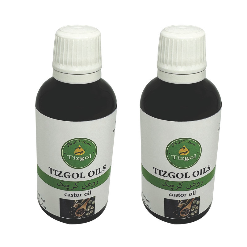 روغن کرچک تیزگل مدل 001 حجم 100 میلی لیتر بسته 2 عددی