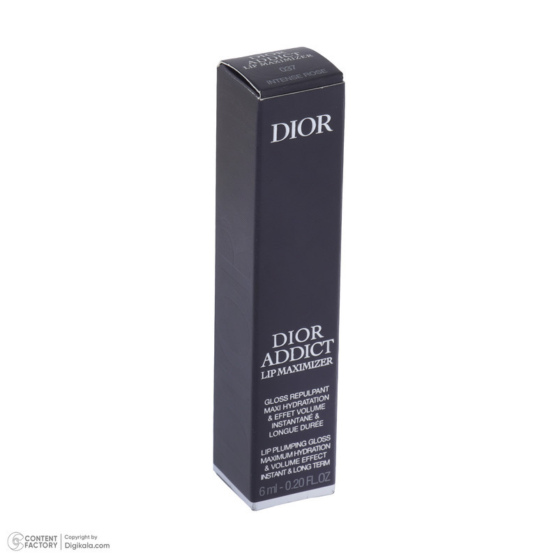 لیپ گلاس حجم‌دهنده دیور با شماره رنگ 37، مدل Intense Rose، جلوه اکلیلی و حجم 6 میلی‌لیتر