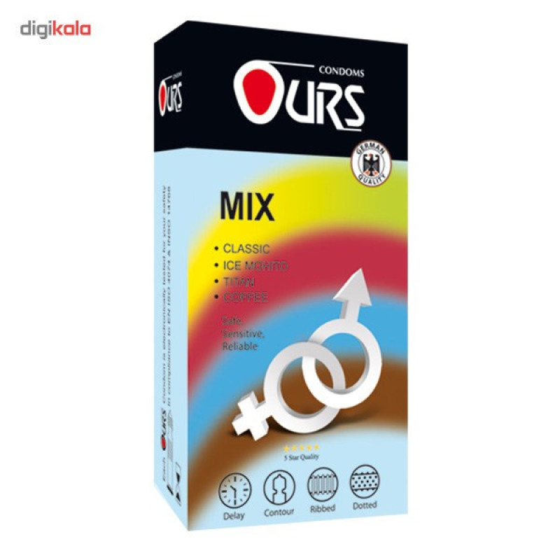 کاندوم اورز مدل Mix بسته 12 عددی