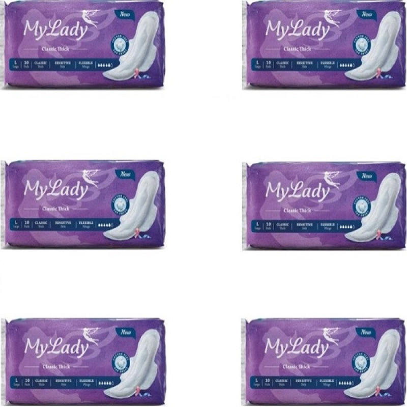 نوار بهداشتی مای لیدی مدل Classic purple مجموعه 6 عددی