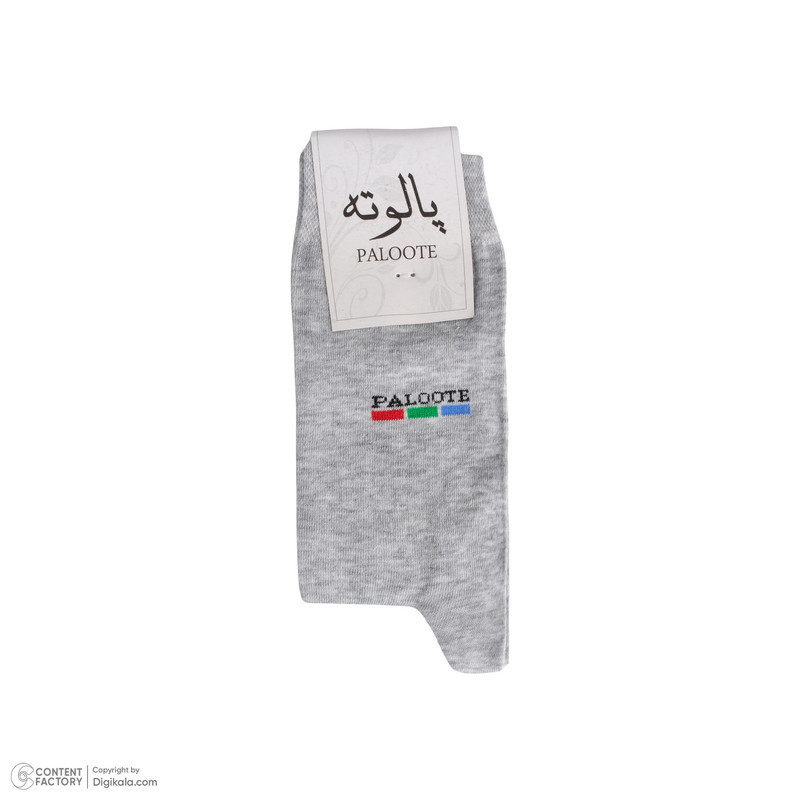 جوراب ساق بلند مردانه پالوته طرح ساده مدل COL6 بسته 6 عددی