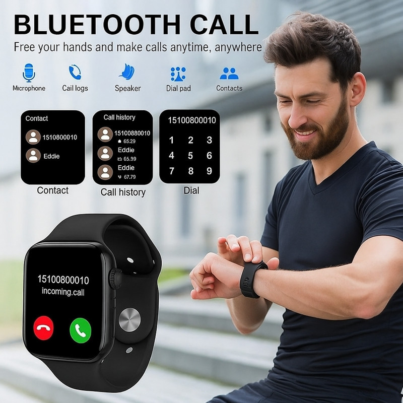 ساعت هوشمند ۴۹ میلی متری ویسمی مدل WISME-M3 به همراه هدفون