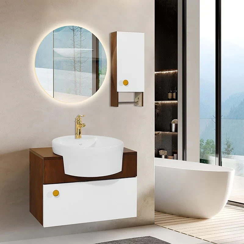 ست کابینت و روشویی آزالیا مدل M10CM به همراه آینه بک لایت و باکس