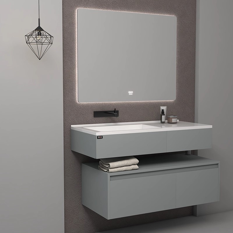 ست کابینت و روشویی آلکا مدل  4010 به همراه آینه بک لایت