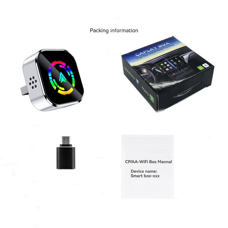 کارپلی و اندروید اتو مدل Android AutoCarPlay Q1A به همراه مبدل USB به USB-C