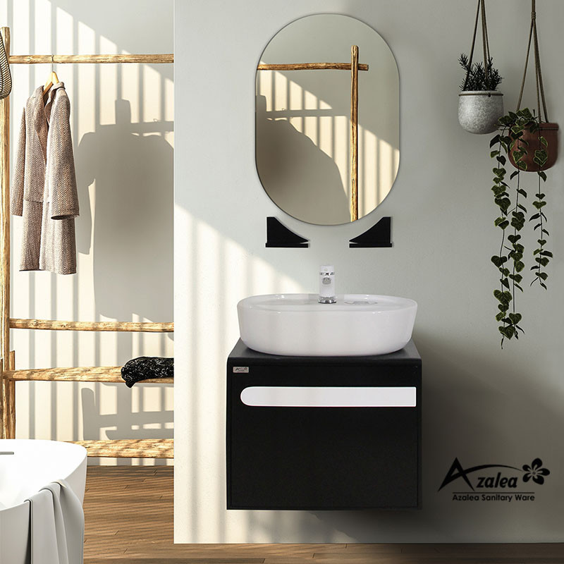ست کابینت روشویی آزالیا مدل ellipse12 به همراه آینه و شلف