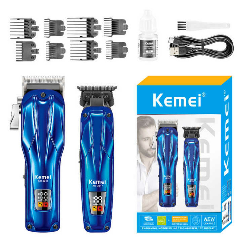 ماشین اصلاح موی سر و صورت کیمی مدل KM-2217 بسته 2 عددی