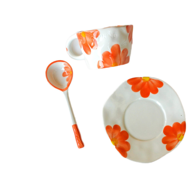 سرویس چای خوری 2 پارچه 1 نفره مدل Flower کد 131
