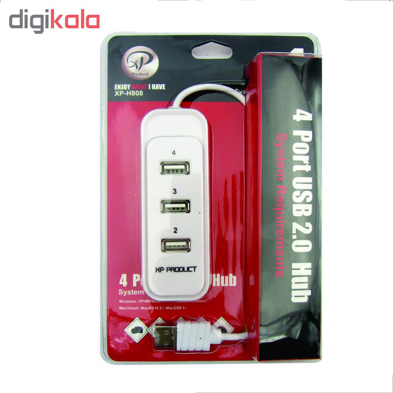 هاب USB 2.0 چهارپورت ایکس پی پروداکت مدل XP-H808