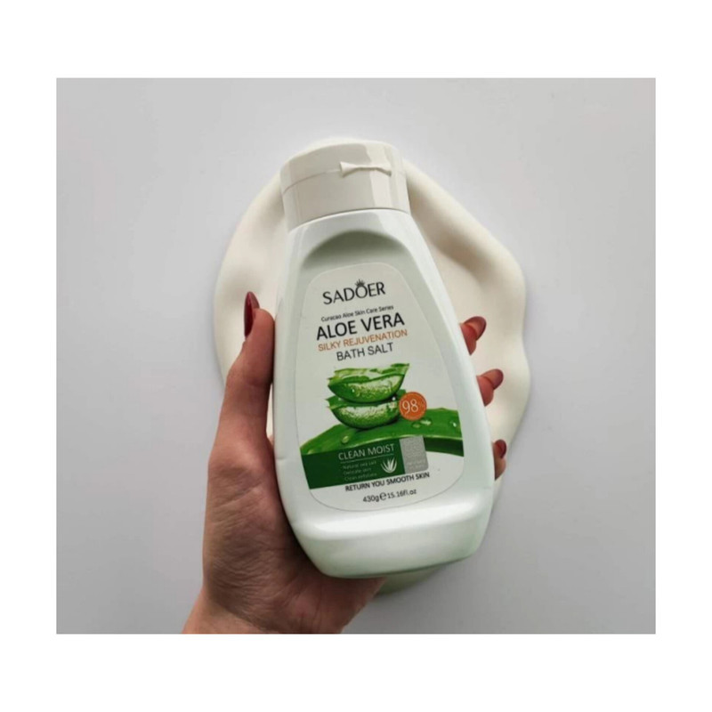 نمک حمام سادور مدل ALOE VERA SILKY وزن 430 گرم