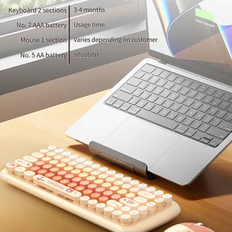 کیبورد و ماوس بی سیم مافی مدل candy fashion multicolor، سوییچ ممبران، Tenkeyless