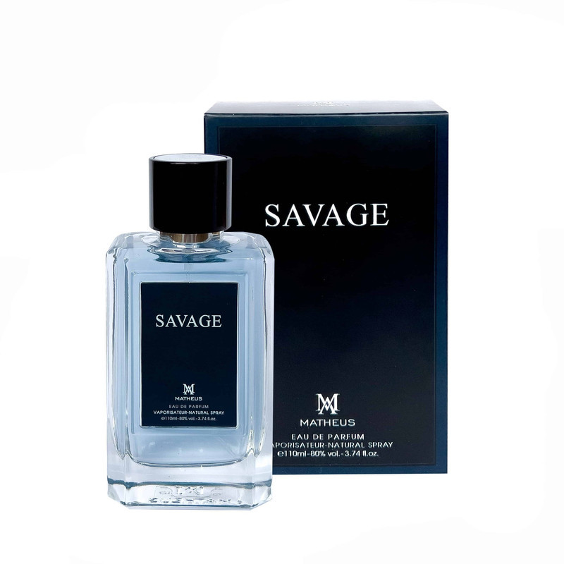 ادو پرفیوم مردانه ماتئوس مدل Savage با رایحه خنک حجم 110 میلی لیتر