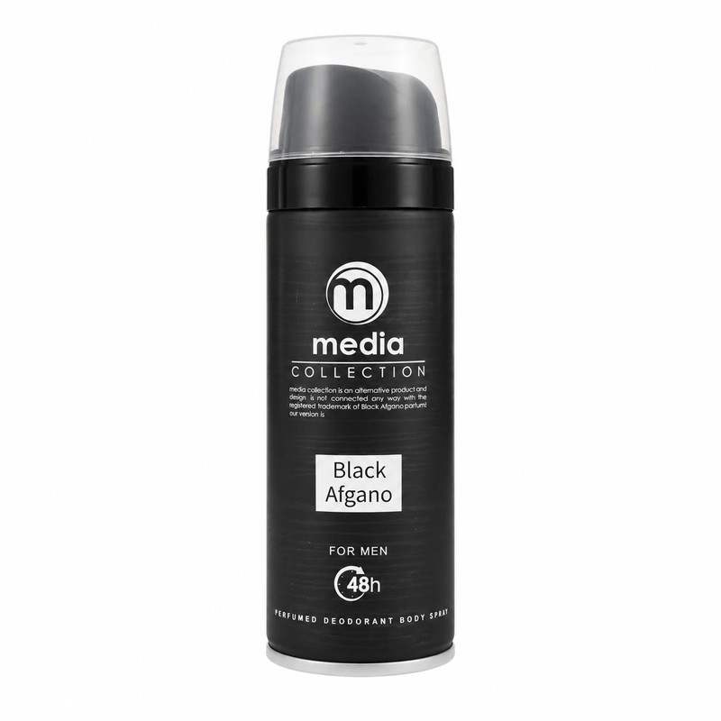 اسپری مردانه مدیا مدل Black Afgano با رایحه گرم حجم 200 میلی‌لیتر