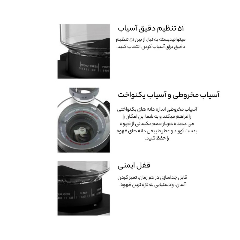 آسیاب قهوه بیسمارک مدل BM-4473
