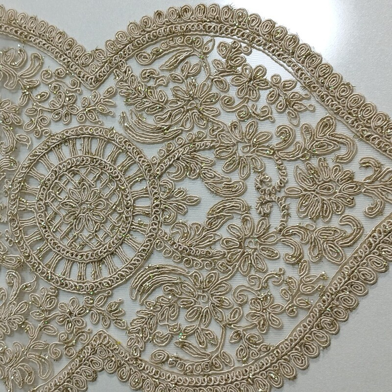 ست رومیزی سه تکه مدل قیطان دوزی طرح گلپر