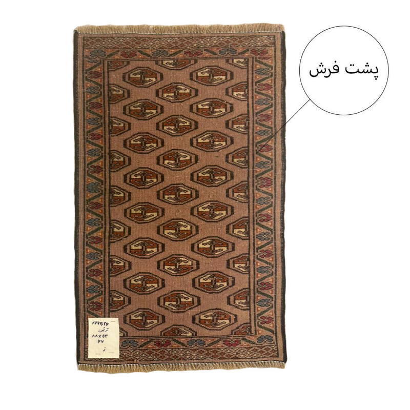 فرش دستبافت نیم متری مدل ترکمن  کد Nkpstp3
