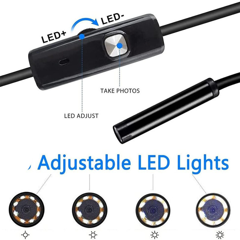 دوربین شلنگی مدل فلزی شکل پذیر کد 5M LED NEW