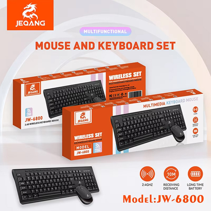 کیبورد و ماوس بی سیم جکنگ مدل JW-6800