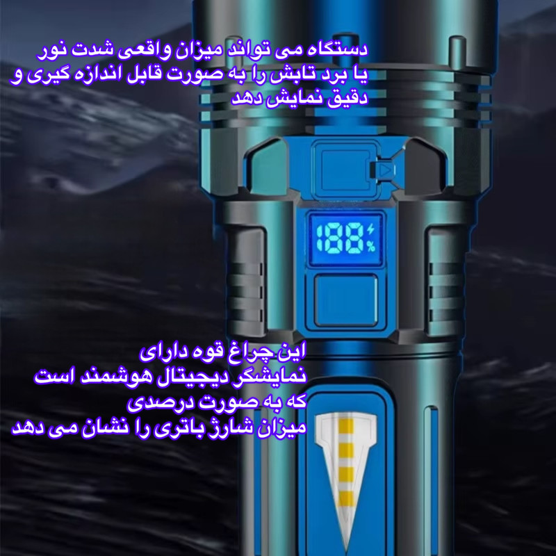 چراغ قوه دستی اسمایلینگ شارک مدل SD-5267-4L با نور مهتابی