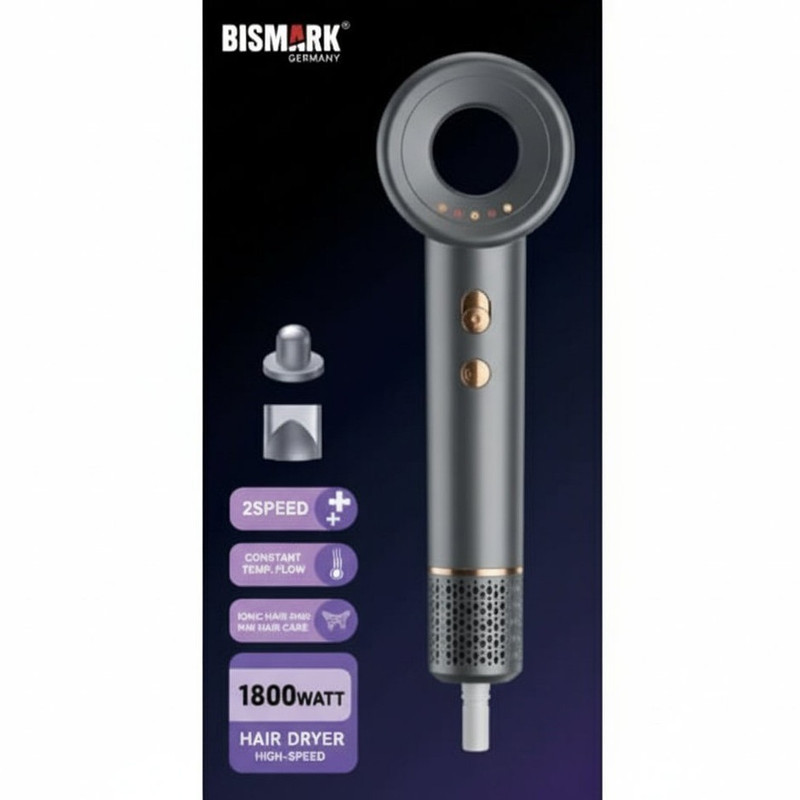 سشوار حرفه‌ای 1800 وات بیسمارک مدل BM7740