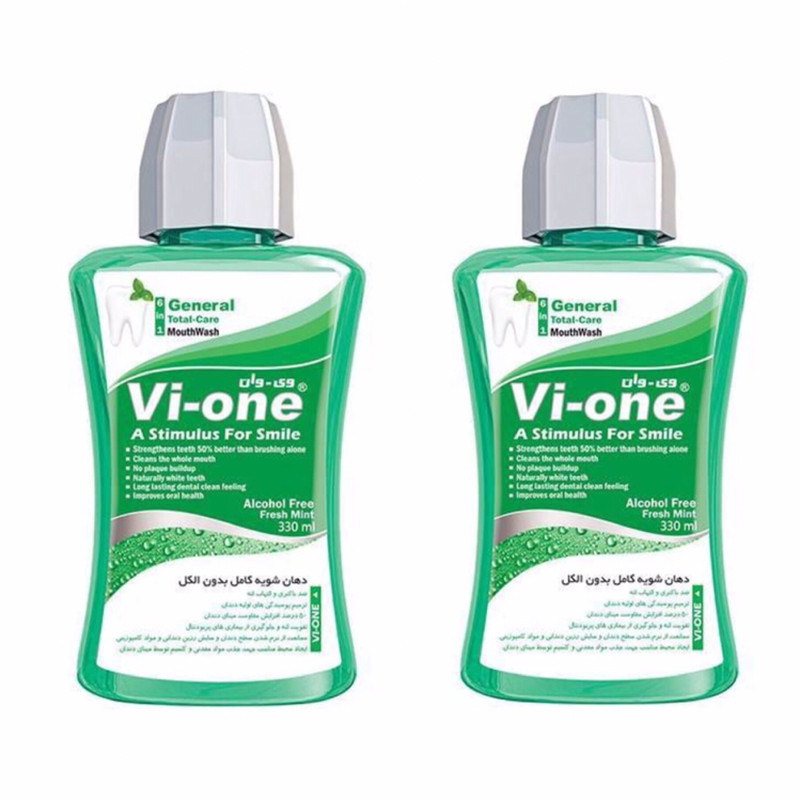 دهان شویه وی وان مدل General Fresh Mint حجم 330 میلی لیتر بسته 2 عددی