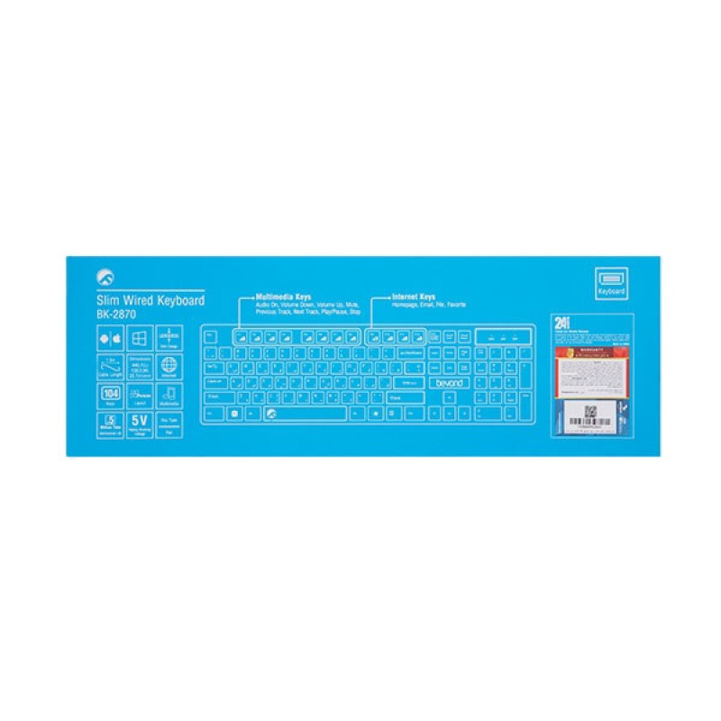 کیبورد باسیم بیاند مدل BK-2870