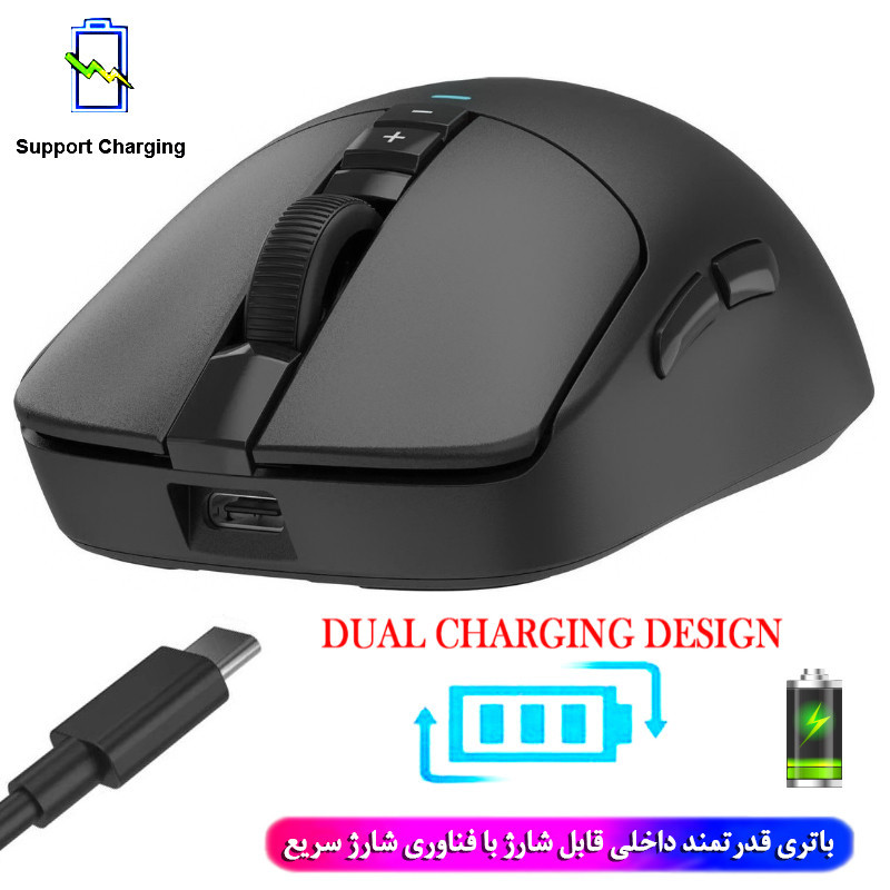 ماوس گیمینگ دوگانه بی‌سیم و باسیم ای فورتک مدل R72_ULTRA
