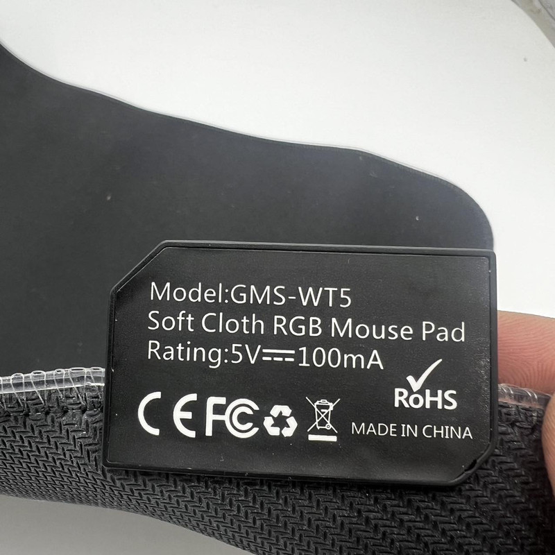 ماوس پد گیمینگ مدل RGB کد GMS_WT_5