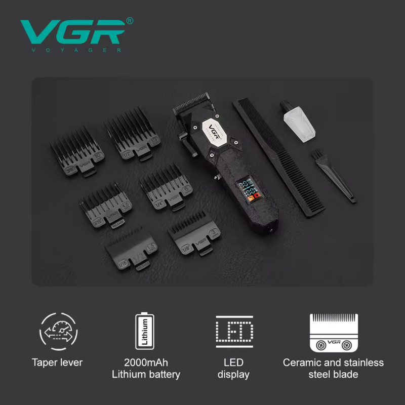 ماشین اصلاح موی سر و صورت شارژی وی جی ار مدل V-600B
