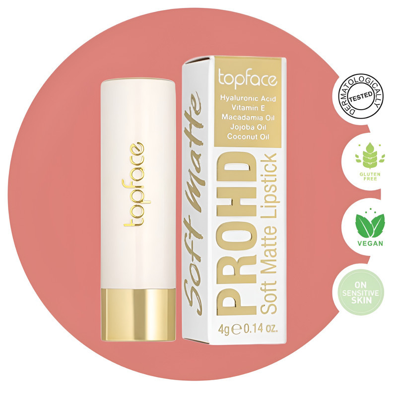 رژ لب جامد تاپ فیس مدل SOFT MATTE شماره 001