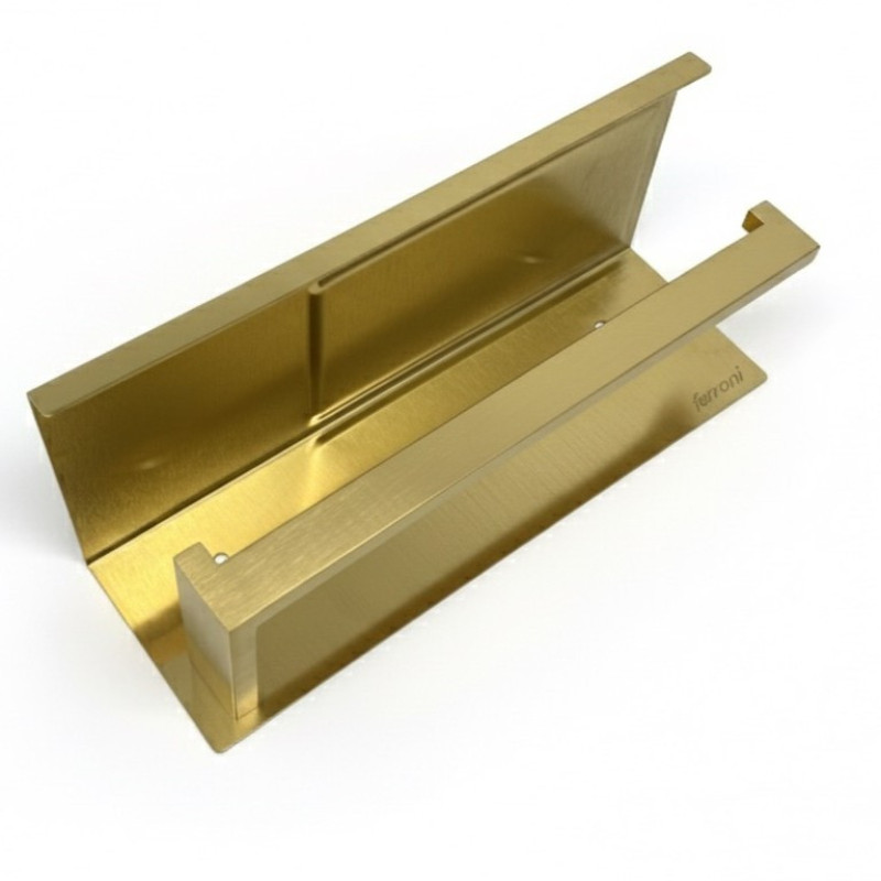 پایه رول دستمال کاغذی مدل ترونی صفحه دار بلند استیل کد AK14L
