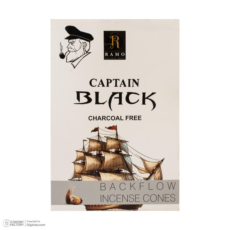 عود رامو مدل آبشاری رایحه ادکلن CAPTAIN BLACK بسته 10 عددی