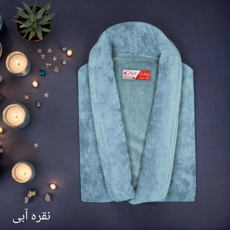 حوله پالتویی حوله هنر مدل تن پوش طرح ساده کد 02 سایز 125