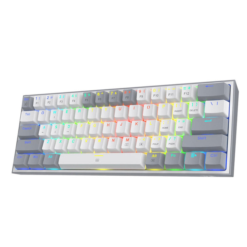 کیبورد مخصوص بازی ردراگون مدل FIZZ K617 WHITEGREY