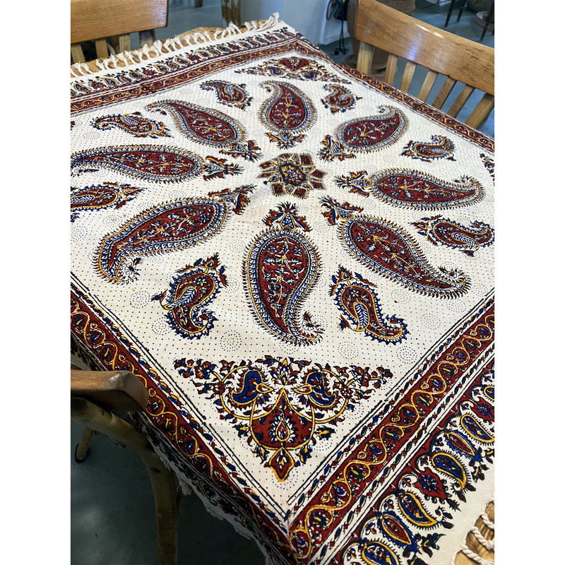 رومیزی قلمکار مدل ممتاز طرح بته جقه کد A100