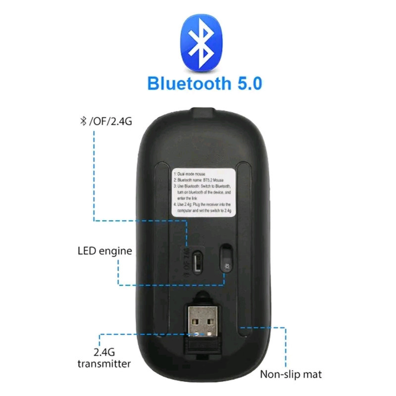 ماوس بی سیم مدل Silent RGB