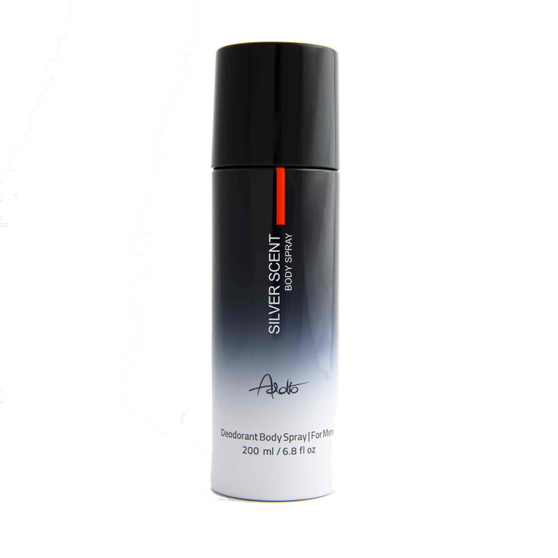 اسپری دئودورانت مردانه آدولفو مدل silver scent حجم 200 میلی لیتر