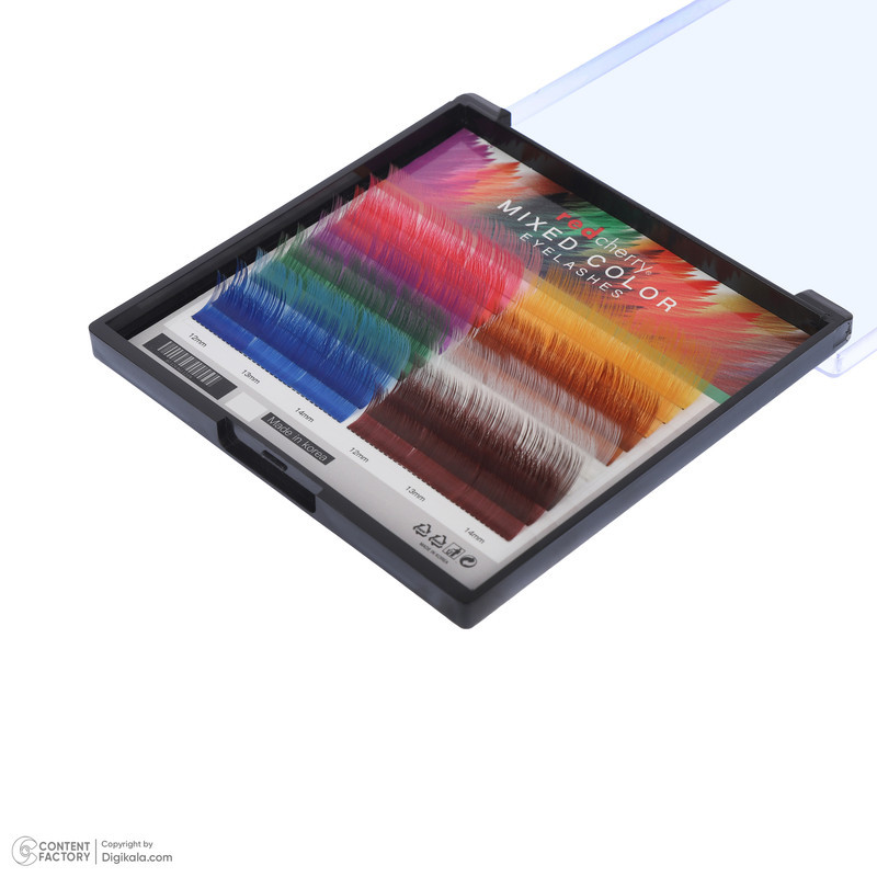 مژه مصنوعی رد چری مدل Rainbow D 0.07