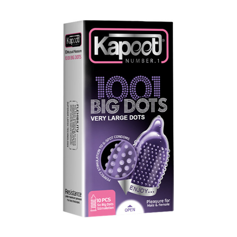 کاندوم کاپوت مدل BIG DOTS مجموعه 2 عددی