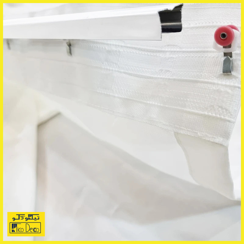 پرده تیکو دکو مدل دوخت ساده حریر ژورژت طلاکوب سایز 280x400 سانتی‌متر