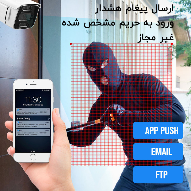 سیستم امنیتی مدل CAMERA PACK 6 - AXESSLINK مجموعه 6 عددی