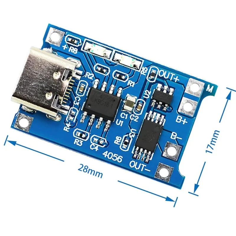 ماژول شارژ باتری لیتیومی مدل TP-4056TYPEC بسته 3 عددی