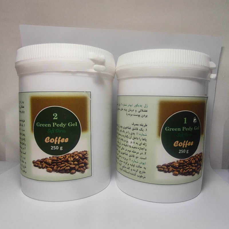 ژل پدیکور گرین پدی ژل مدل قهوه - 250 گرم به همراه پودر حلال