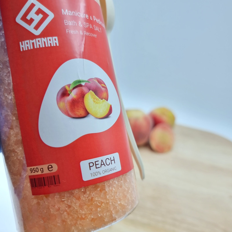 نمک حمام هامانا مدل Peach وزن 950 گرم