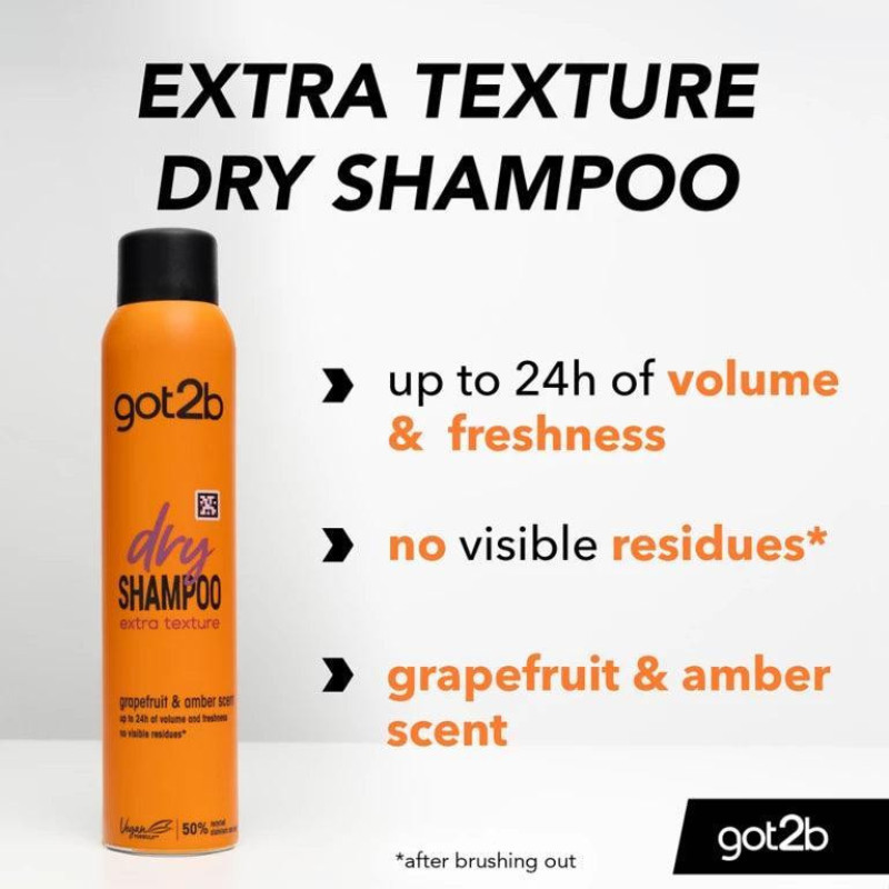 اسپری شامپو خشک شوآرزکوف مخصوص انواع مو، حجم 200 میلی‌لیتر مدل Extra Texture got2b، نرم‌کننده و لطافت‌بخش