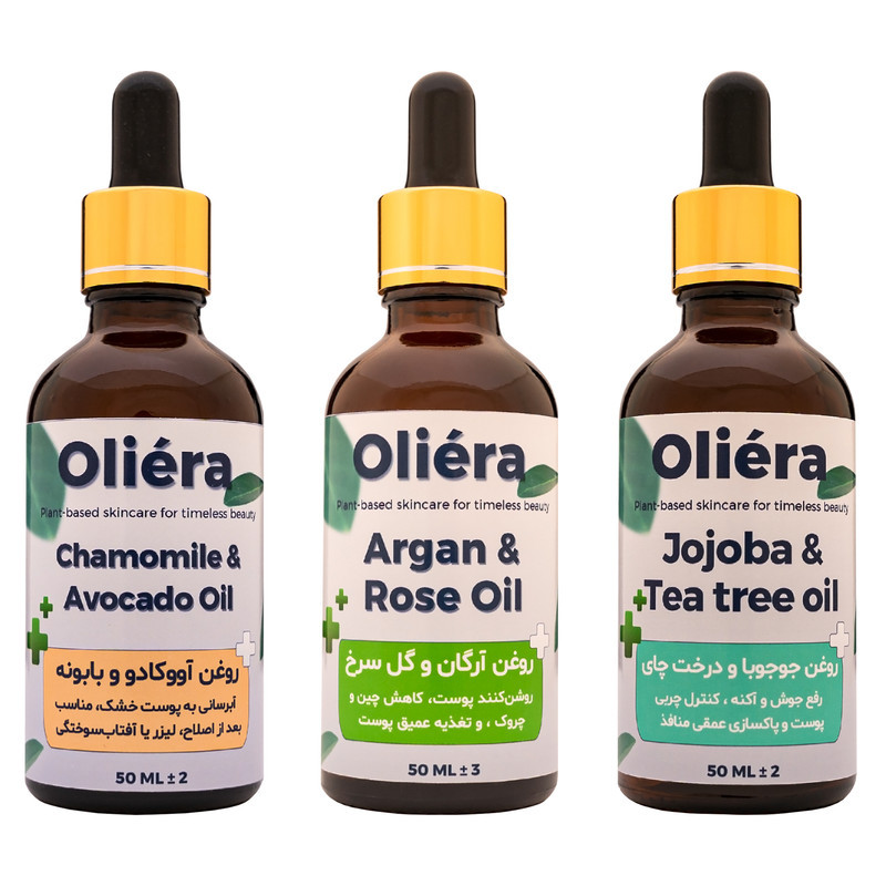 روغن جوان ساز، تغذیه، و روشن‌سازی پوست ‌صورت اُلیئرا مدل A حجم 150 میلی لیتر بسته 3 عددی