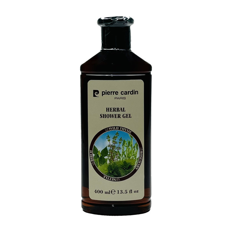 ژل شستشو بدن پیر کاردین مدل HERBAL با رایحه آویشن مناسب برای انواع پوست حجم 400 میلی‌لیتر