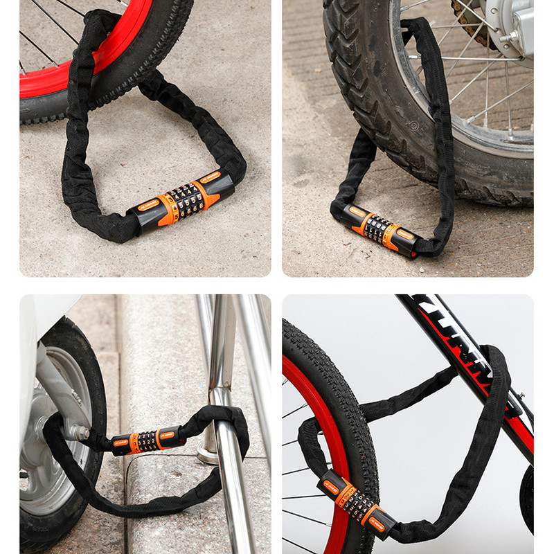 قفل دوچرخه مدل زنجیر فولادی کد Jo-Chain120cm